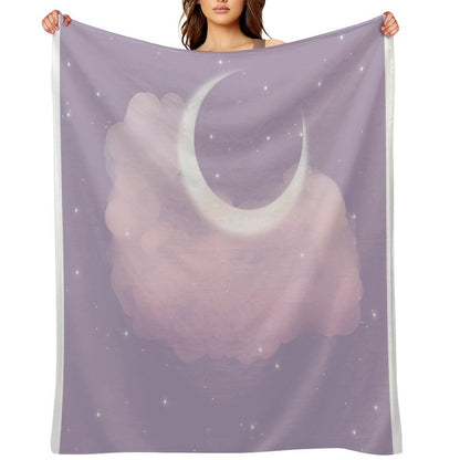 Purple Moon Throw Blanket
