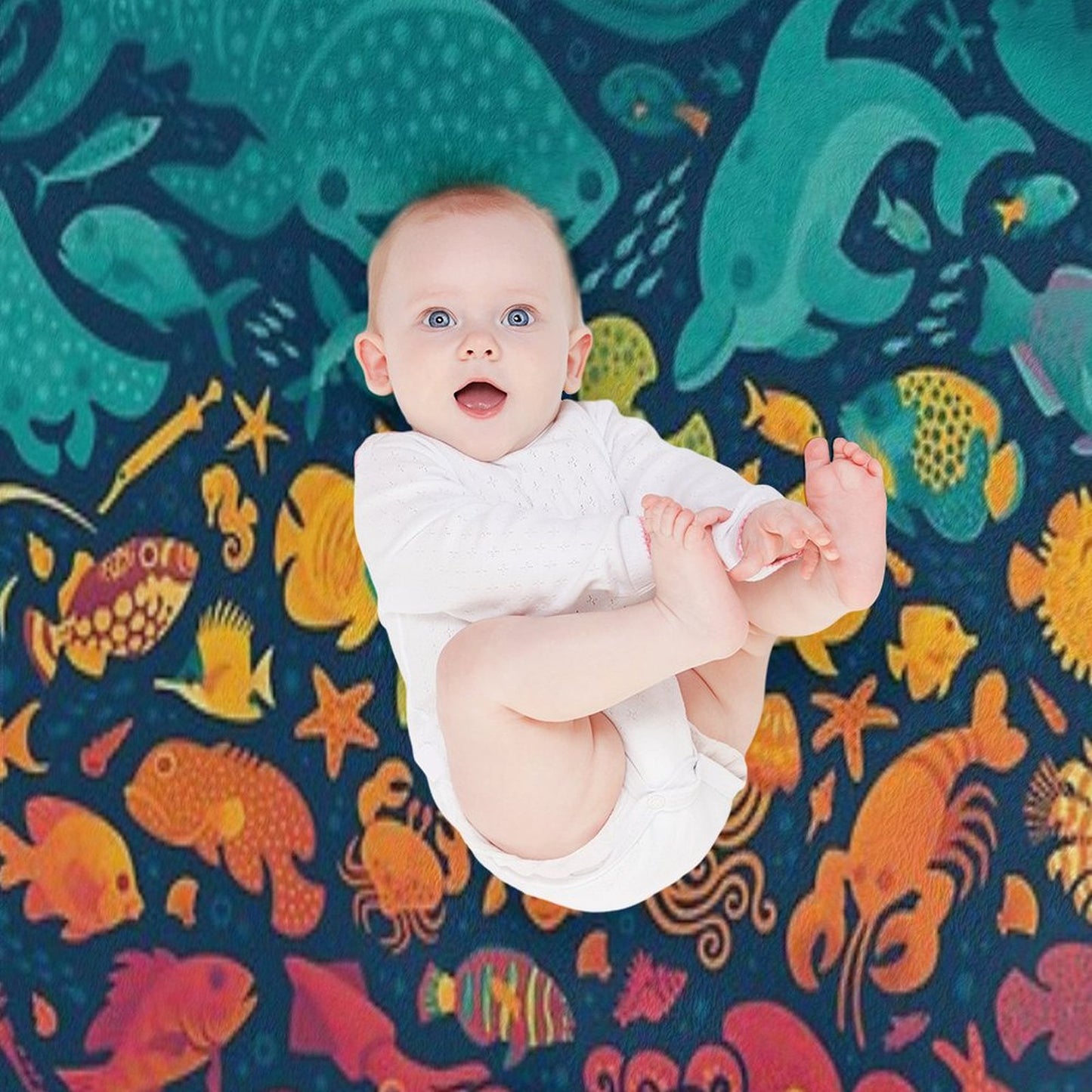 Aquatic Spectrum 2 Throw Blanket