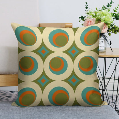 Mid-Century Modern Funk 2 Linen Throw Pillow Cover
