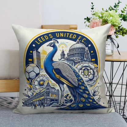 Leeds United Football Club Artwork Linen Throw Pillow Cover