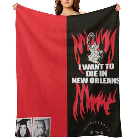 IWANTTODIEINNEWORLEANS Throw Blanket