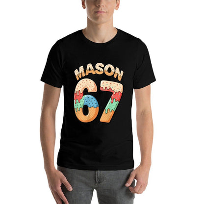 Mason 67 Ice Cream Drip Meme Six Seven (On Back) Funny Mens  Odor-resistant T-Shirt