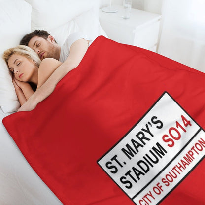 Southampton Football Team St. Mary’s Stadium Street Sign Throw Blanket