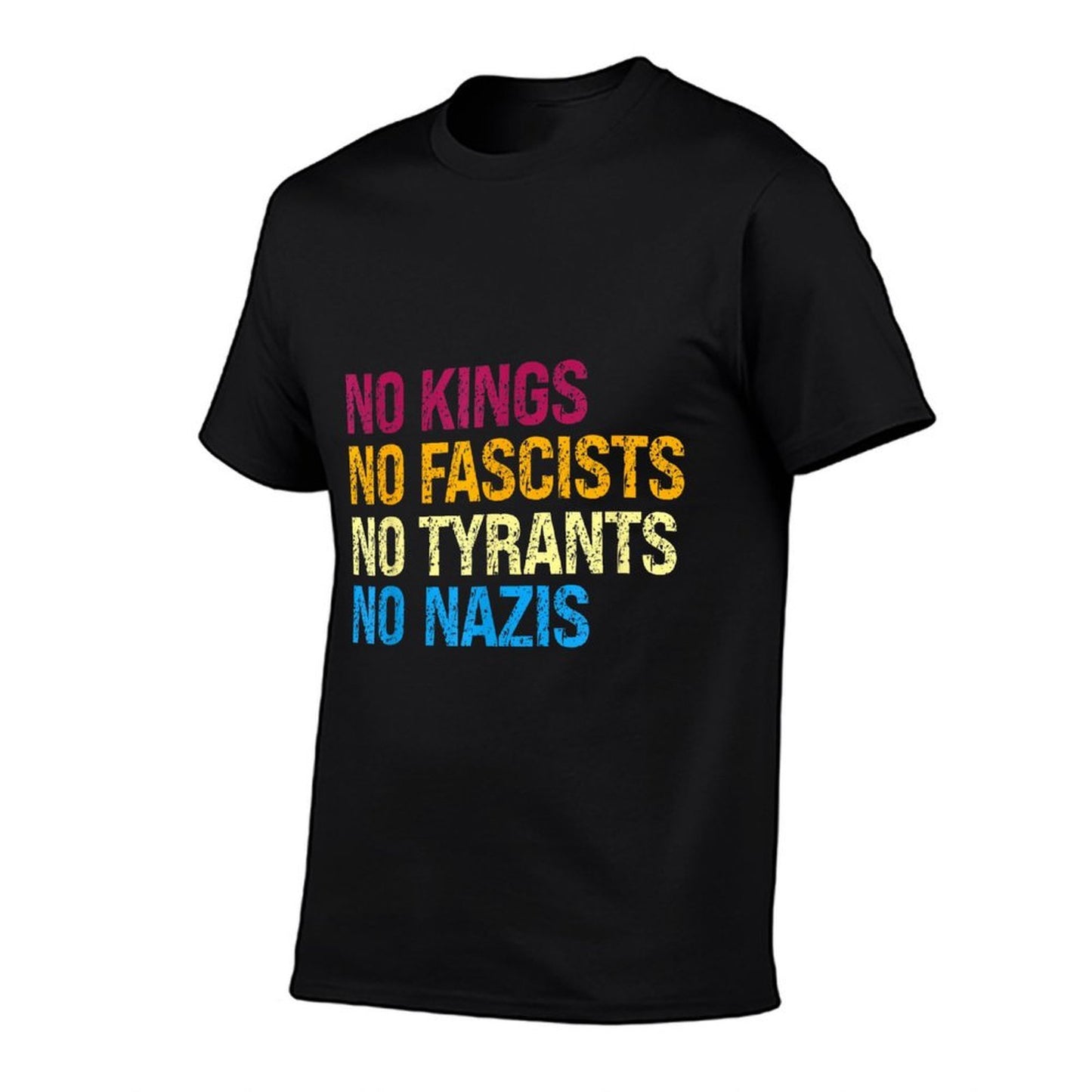 Defiant Voice – No Kings No Fascists No Tyrants No Nazis  Relaxed-fit T-Shirt