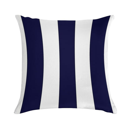 Navy Blue And White Stripes Soft Home Decor Throw Pillow