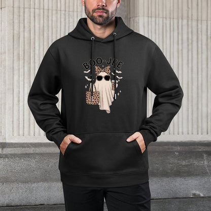 Coquette Leopard Ghost Coffee Boo-JEE Halloween Boujee Ghost Durable Construction Hoodie