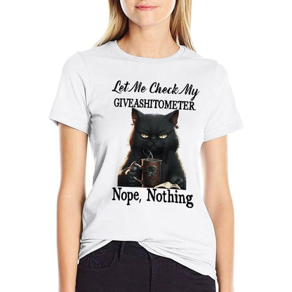Cat Let Me Check My Giveashitometer Nope Nothing  Wrinkle-resistant T-Shirt