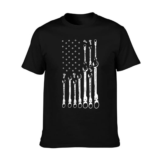Mechanic Flag American Patriotic Flag Car Mechanic USA Flag T-Shirt