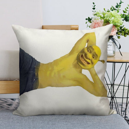SEXXXYYY SHREK! Linen Throw Pillow Cover