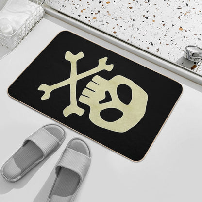Danzig Style Harlock Skull Crossbones   Jolly Roger Bath Mat