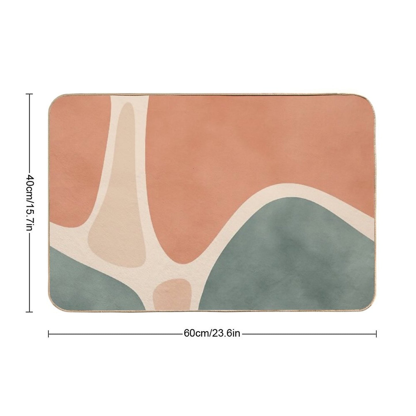 Earth Tones Shapes Bath Mat