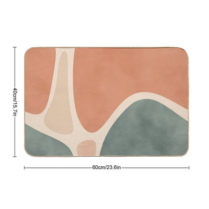 Earth Tones Shapes Bath Mat