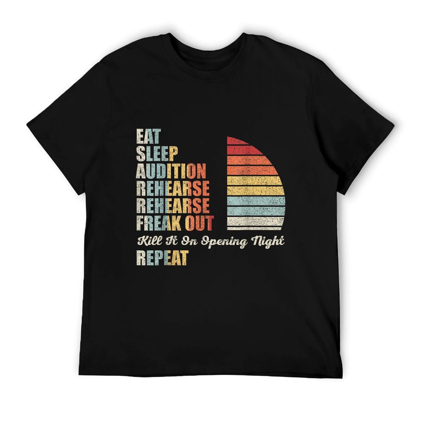 Retro Vintage Funny Theater Musical Life Eat Sleep Theatre T-Shirt