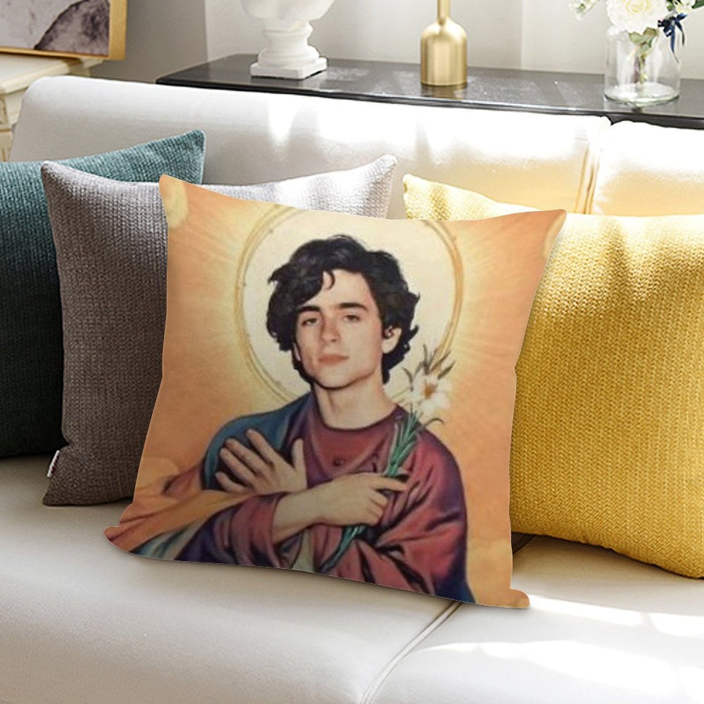 Timothee Chalamet Saint Soft Skin-Friendly Throw Pillow