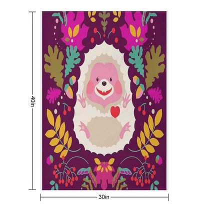 Hedgehog LOVE Throw Blanket