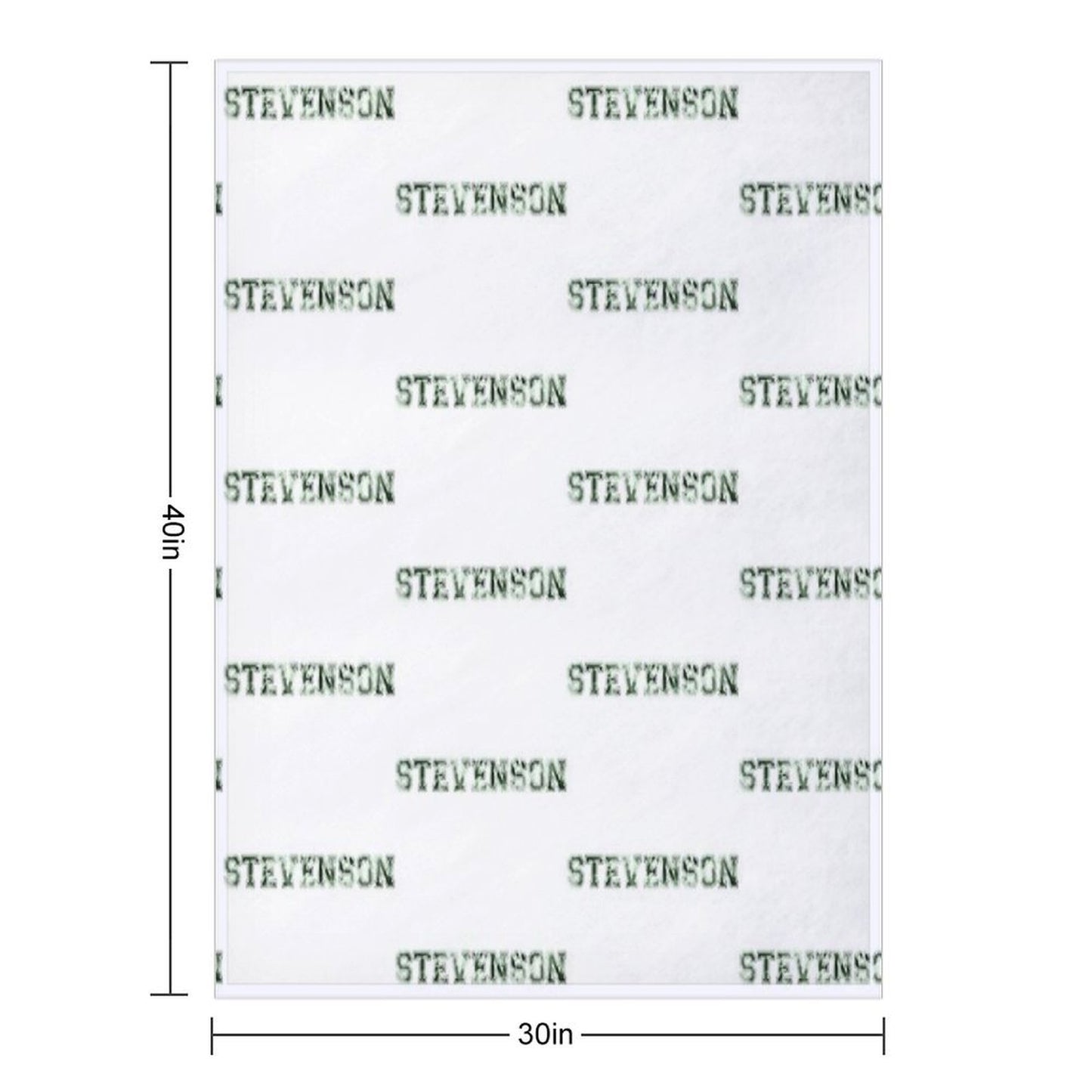 Stevenson University Green Tie Dye Throw Blanket