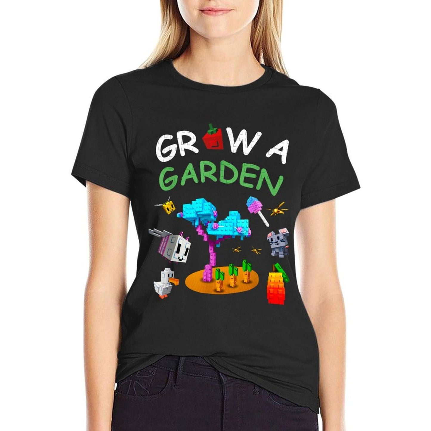 Grow A Garden Funny Candy Blossom  Heathered Texture T-Shirt