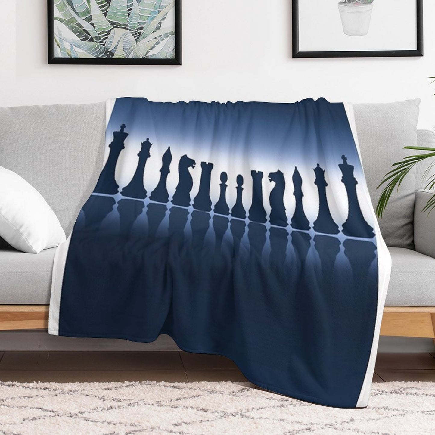 Chess Pieces Throw Blanket