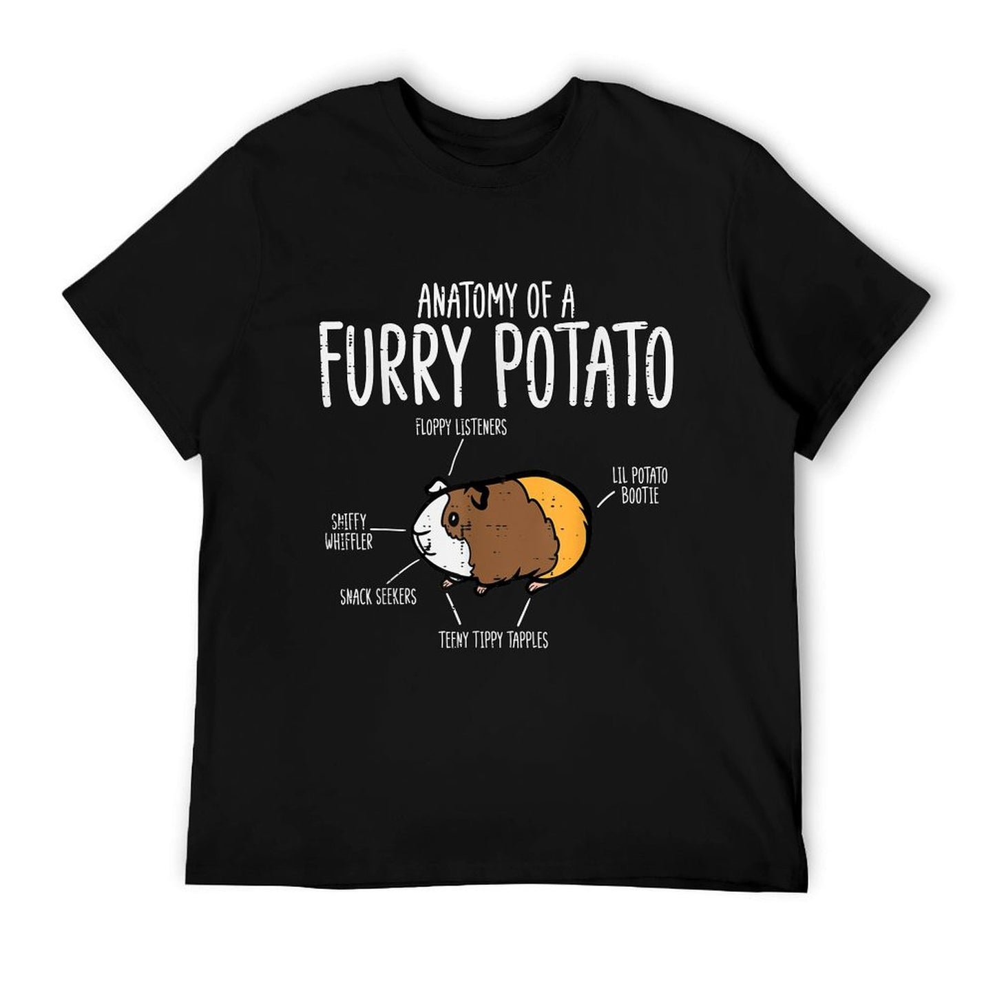 Guinea Pig Anatomy Of Furry Potato Funny Cavy Men Women Kids T-Shirt