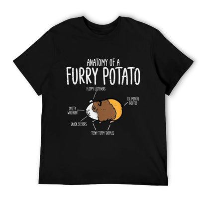 Guinea Pig Anatomy Of Furry Potato Funny Cavy Men Women Kids T-Shirt