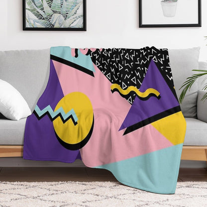 Memphis Pattern 20 - Retro 90s  80s Throw Blanket