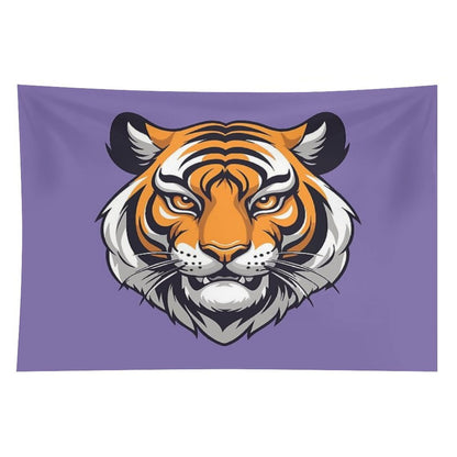 Tiger Mascot Digital Art Tapestry
