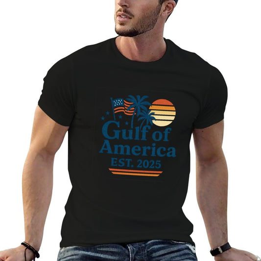 Gulf of US Patriotic Vintage America Design T-Shirt