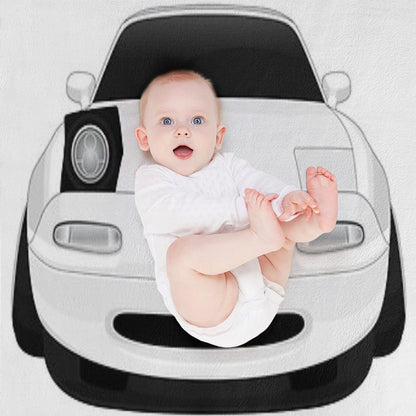 Miata Wink White Throw Blanket