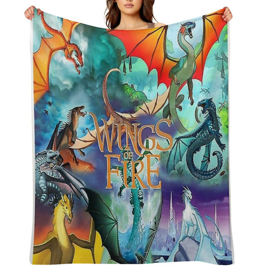Wings of Fire All Dragon Series Throw Blanket