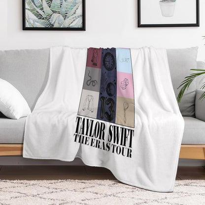 TS The Eras Tour Poster Swiftie Throw Blanket