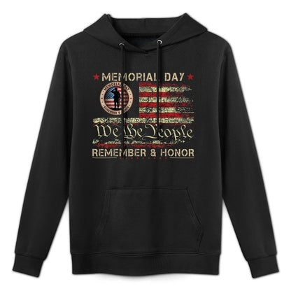 Veterans Day 2025 USA Memorial Day Red Poppy Flower Military Layering Staple Hoodie