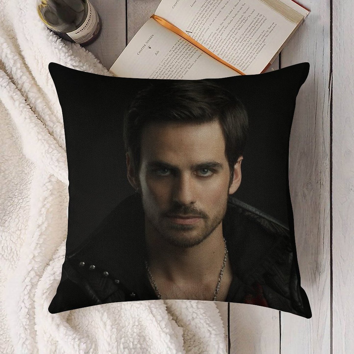Colin O'Donoghue As Captain Hook Linen Throw Pillow Cover