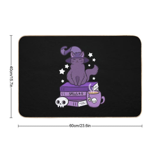 Feline Familiar 02  Black  Nikury Bath Mat