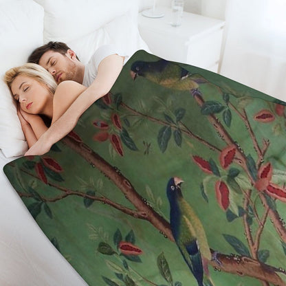 Green Dream Chinoiserie Throw Blanket