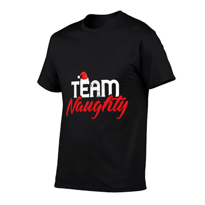 Team Naughty Funny Couple Matching Outfit Team Nice  Soft T-Shirt