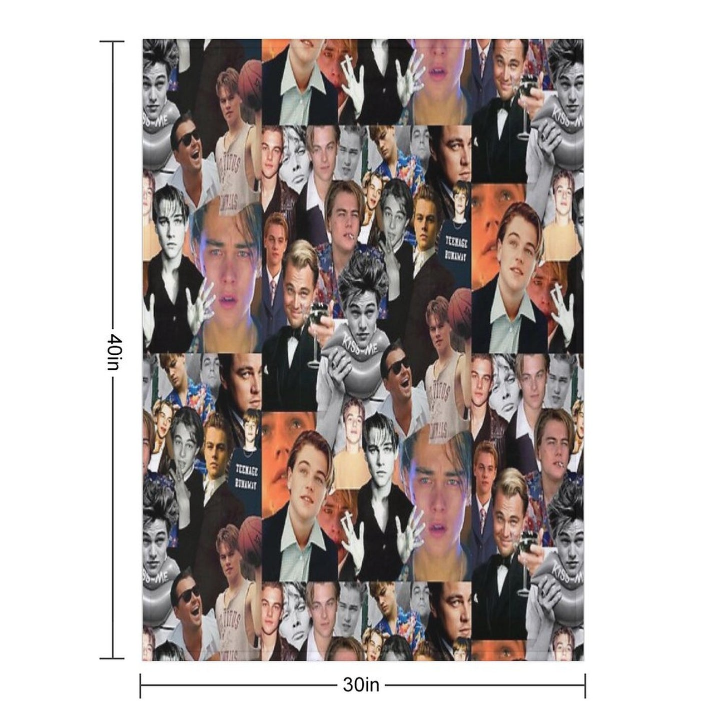Leonardo Dicaprio Collage Throw Blanket