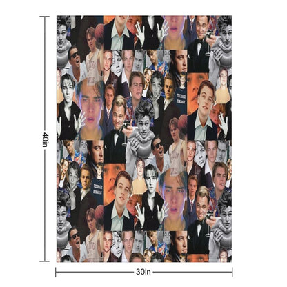 Leonardo Dicaprio Collage Throw Blanket