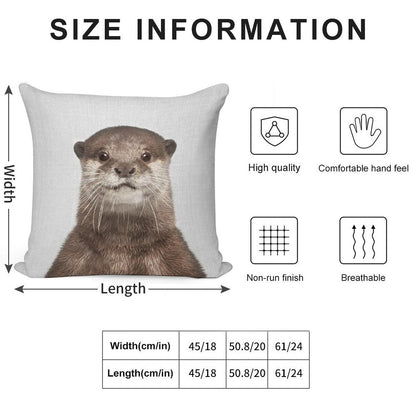 Otter - Colorful Soft Shrink-Resistant Throw Pillow