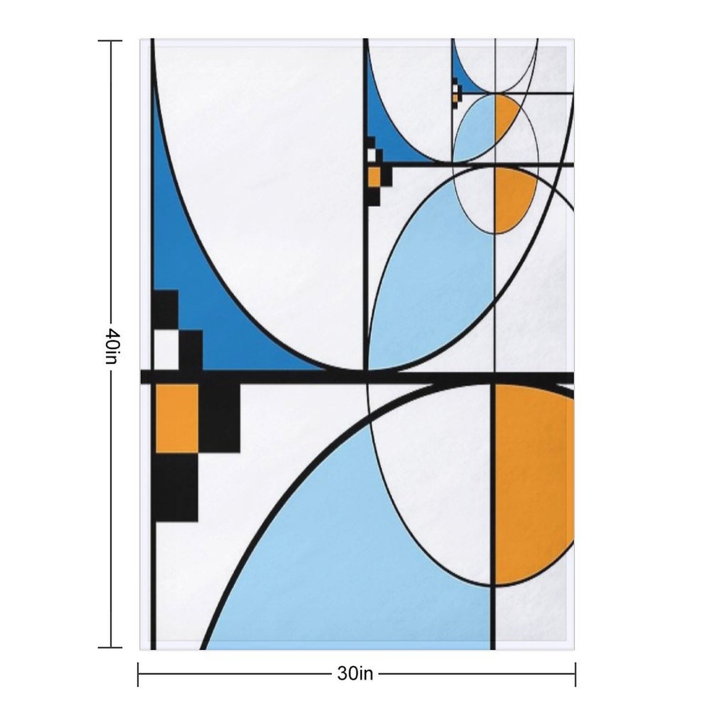 Mid Century Modern Lykes Blues Throw Blanket