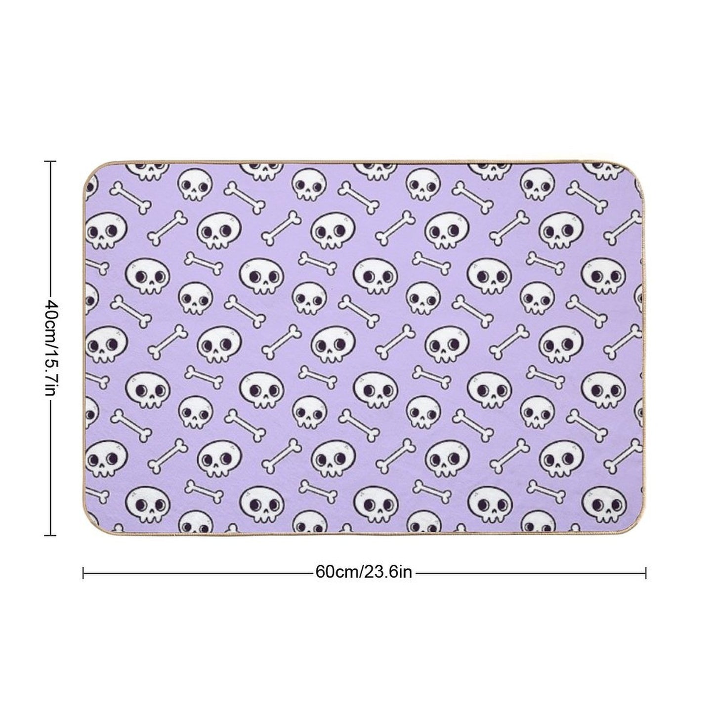 Cute Skulls  Purple  Nikury  High-Traffic Bath Mat