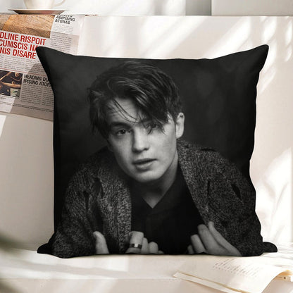 Kit Connor Linen Throw Pillow Cover