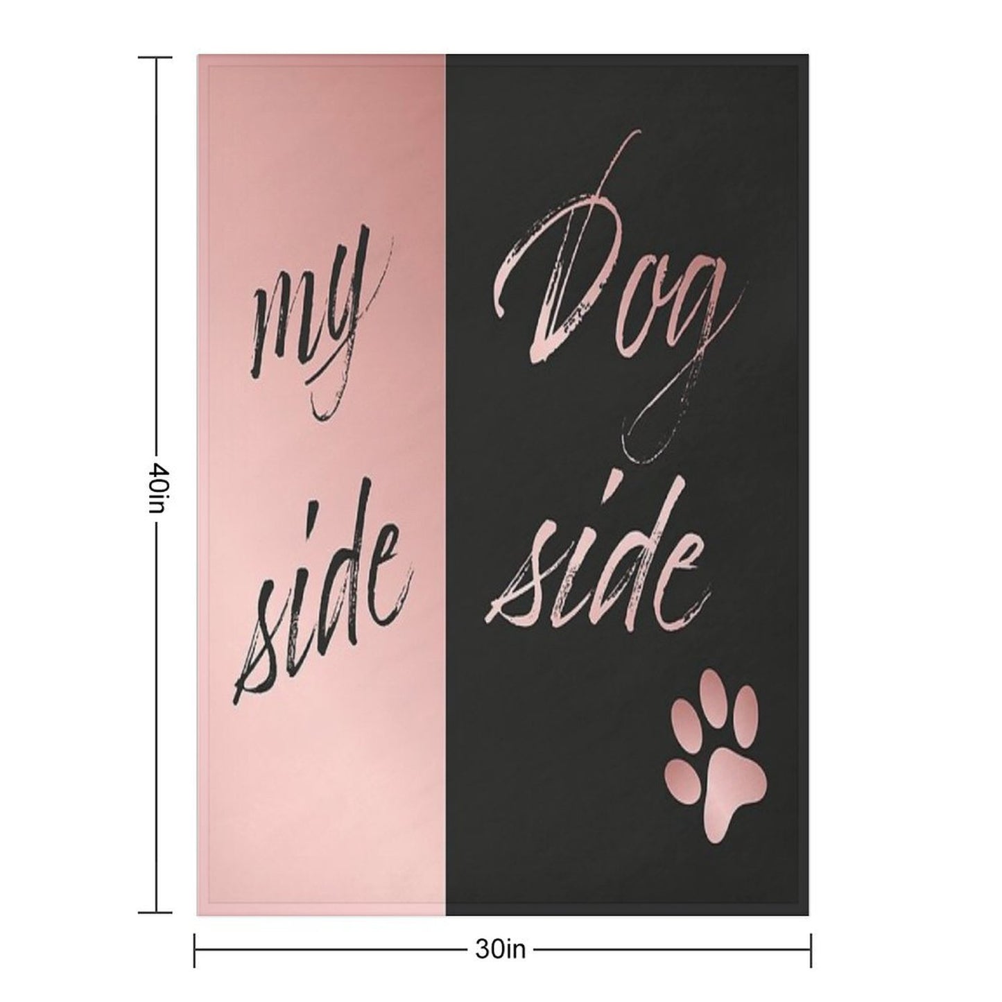 My Side Dog Side Throw Blanket