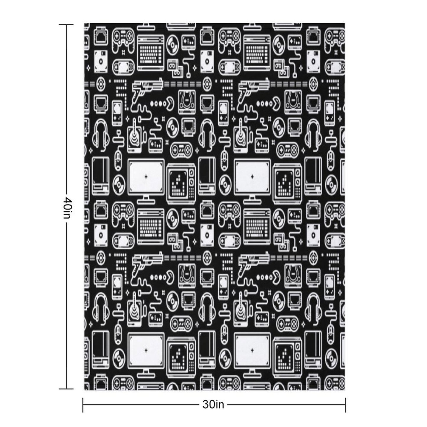 Retro Gamer Video Game Consoles, PC's, Controllers, Joysticks And Gamepads Throw Blanket