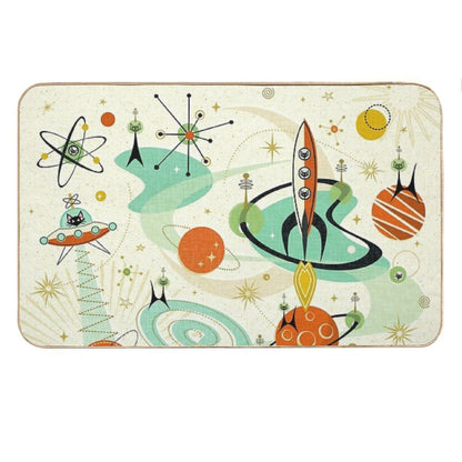 Atomic Cats in Space ©studioxtine Bath Mat