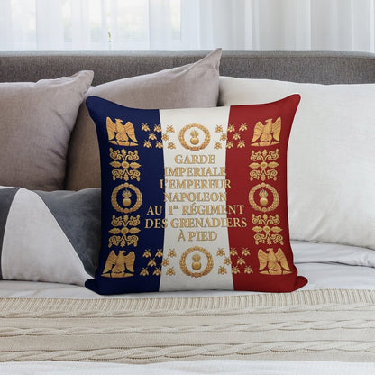 Napoleonic French 1er Garde Imperiale Flag Soft Skin-Friendly Throw Pillow