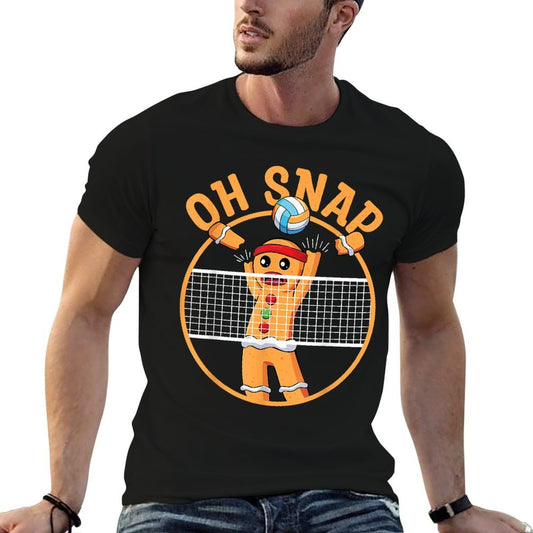 Oh Snap Gingerbread Man Christmas Volleyball  Odor-resistant T-Shirt