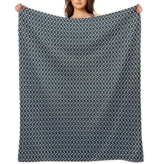Big City Mixed Blue Signal Throw Blanket