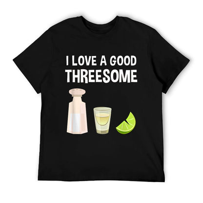 Salt Lime Tequila Threesome Bartender Bar Drink T-Shirt