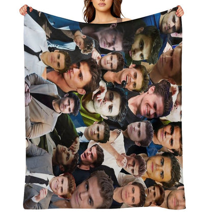 Paul Wesley Photo Collage Throw Blanket