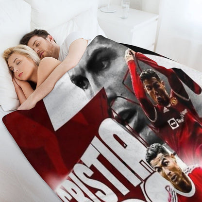 Cristiano Ronaldo Illustration Throw Blanket